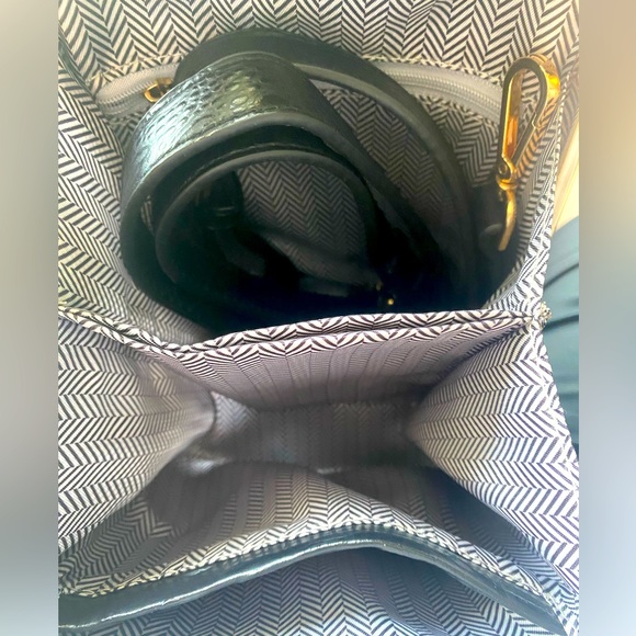 Isabelle Vegan Jewel-Top Satchel Bag with Crossbody Strap - Picture 9 of 9